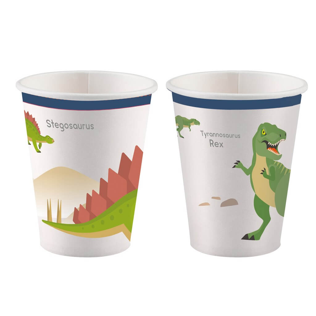 Lot de 8 Gobelets Dinosaure 