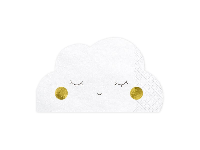 Serviette en papier forme nuage (Lot de 20)