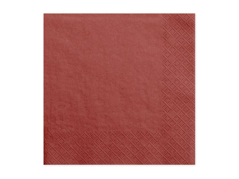 Serviette en papier rouge (Lot de 20)