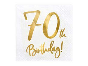 Serviette en papier 70th Birthday (Lot de 20)