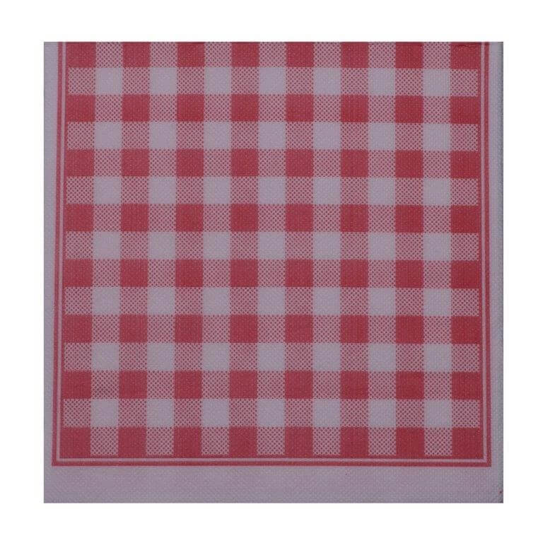 Serviette Sun Ouate 2 plis (38x38cm) Vichy Rouge (Lot de 40)