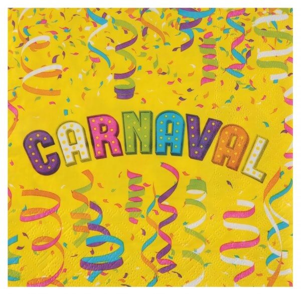 Serviette en papier "Carnaval" -  Lot de 20