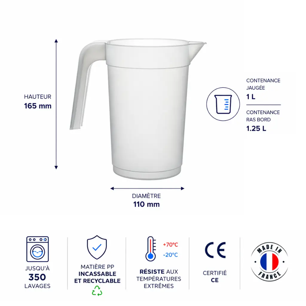 carafe 1L incassable