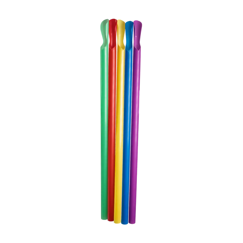 Paille CUILLÈRE PP multicolore 21cm ø 8mm – Réutilisable & Certifiée alimentaire - Sachet de 100