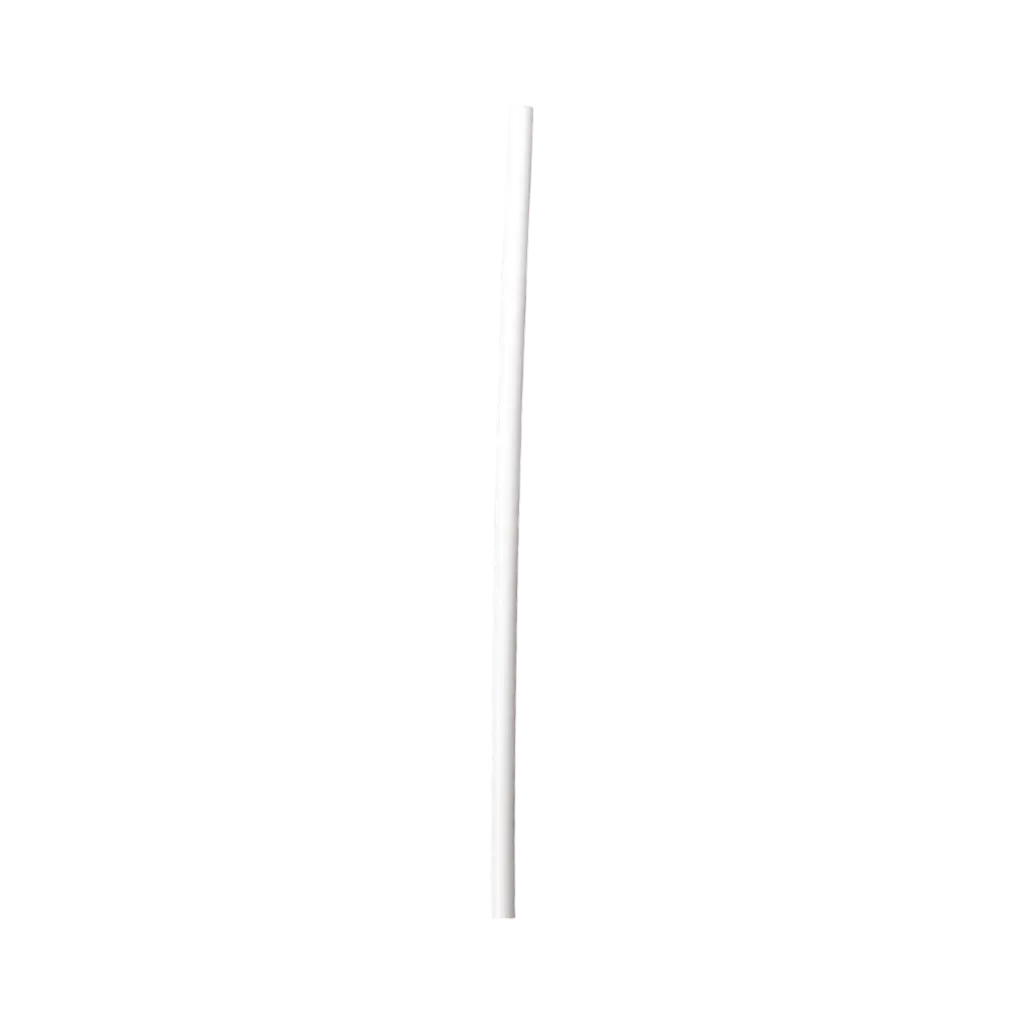 Paille en PP blanche 20 cm x Ø 6 mm  – Réutilisable, certifiée contact alimentaire (Lot de 250)