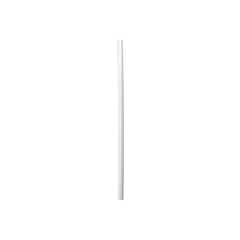 Paille Cocktail en PP blanc recyclable 20cm ø 8mm – Réutilisable, certifiée contact alimentaire (Lot de 250)