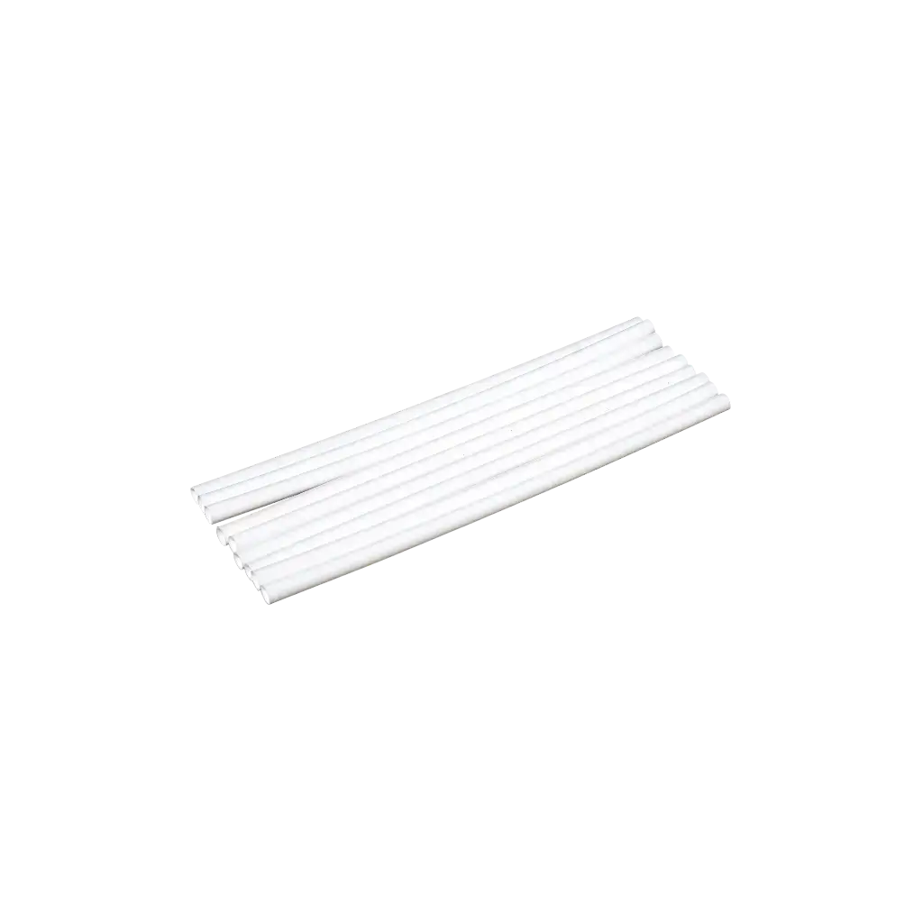 Paille Cocktail en PP blanc recyclable 20cm ø 8mm – Réutilisable, certifiée contact alimentaire (Lot de 250)