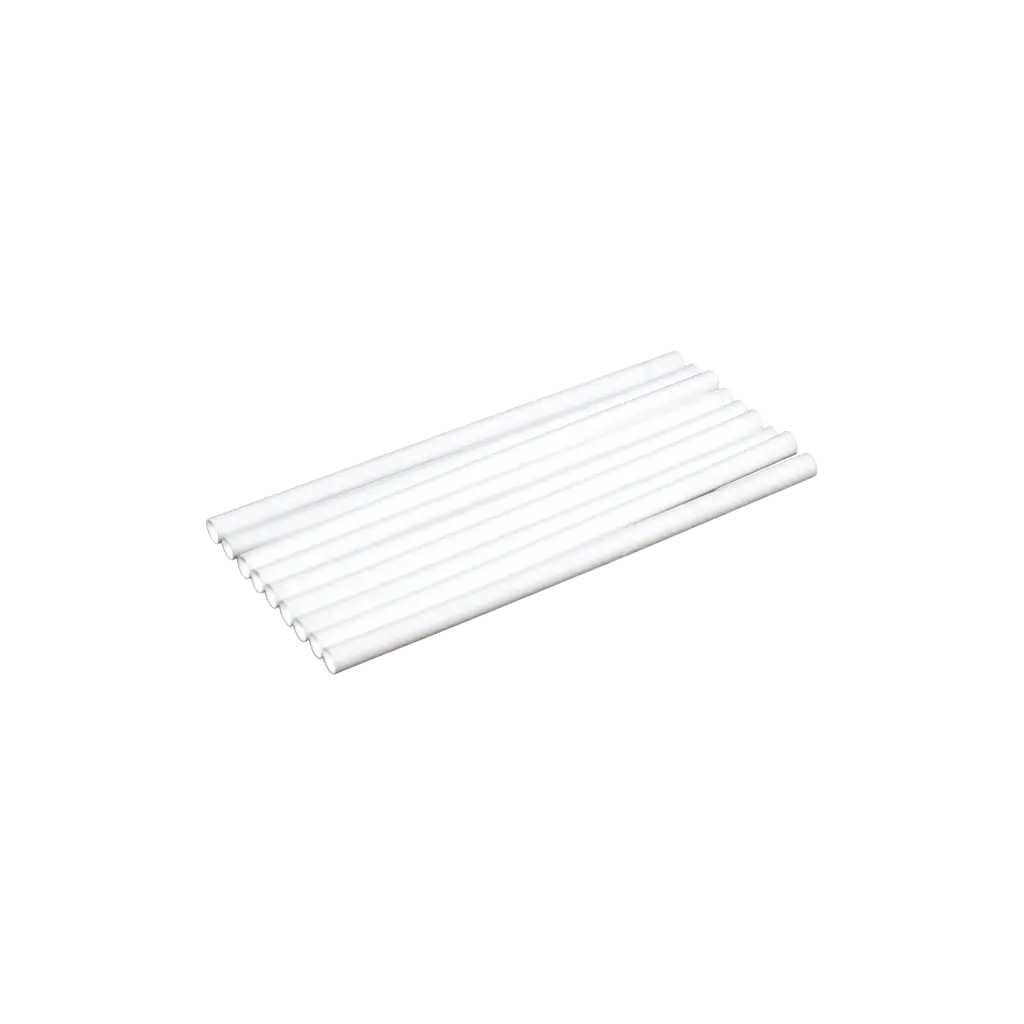 Paille Cocktail "Small" en PP blanc 15cm ø 8mm – Réutilisable, certifiée contact alimentaire (Lot de 250)