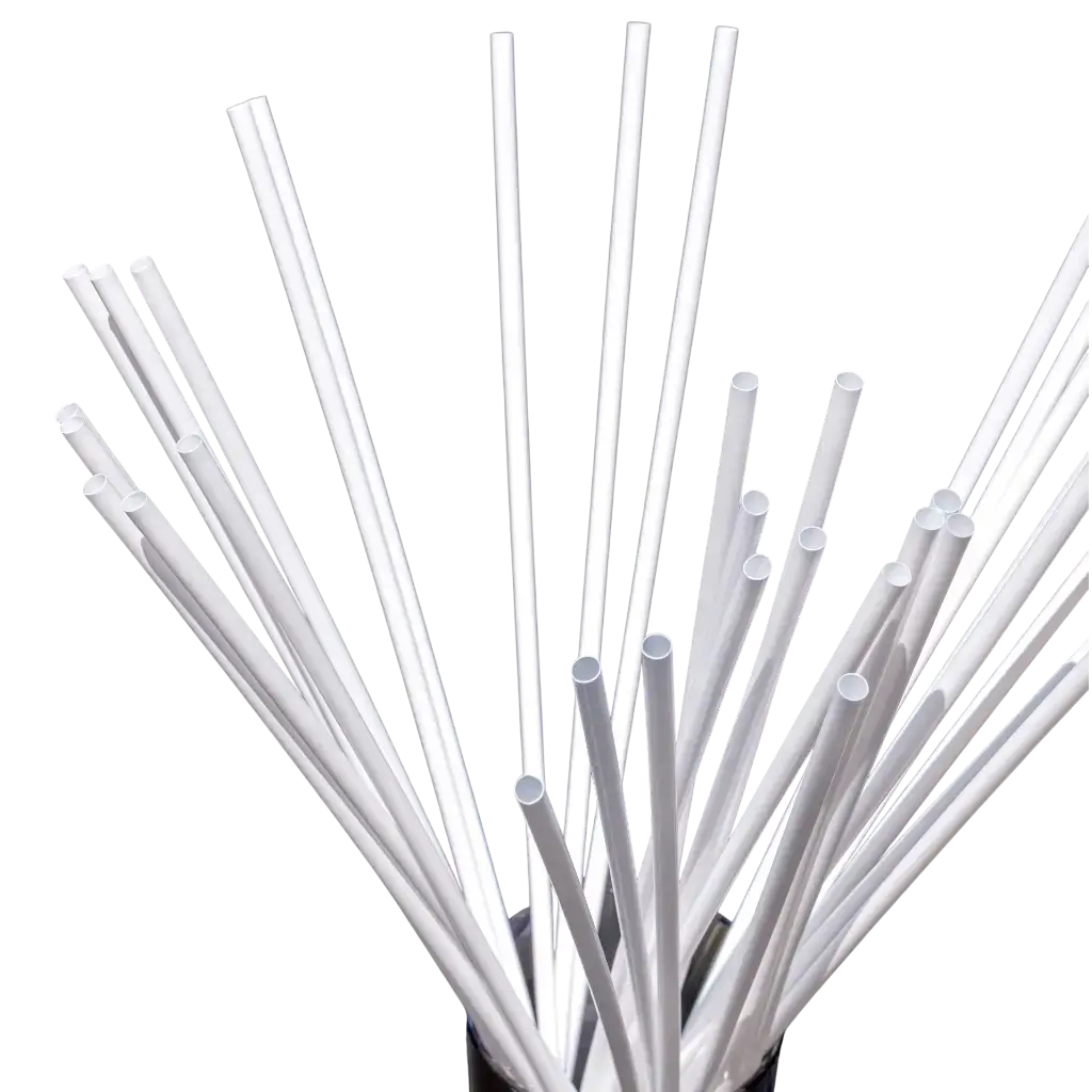 Paille Géante XXL en PP blanc 50cm ø 8mm – Réutilisable, certifiée contact alimentaire (Lot de 500)