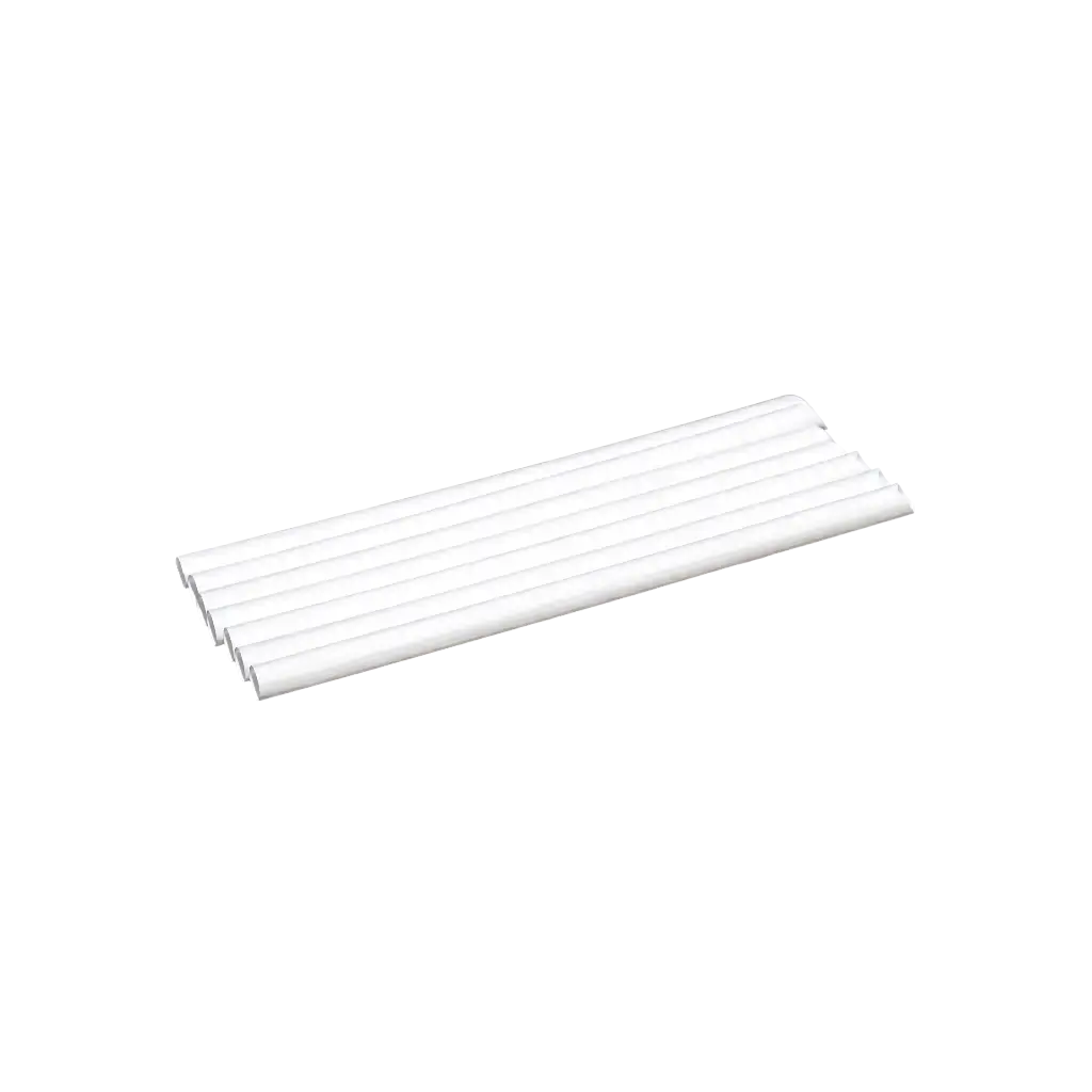 Paille Bubble Tea biseautée en PP blanc 23cm ø 12mm – Réutilisable, certifiée contact alimentaire (Lot de 100)