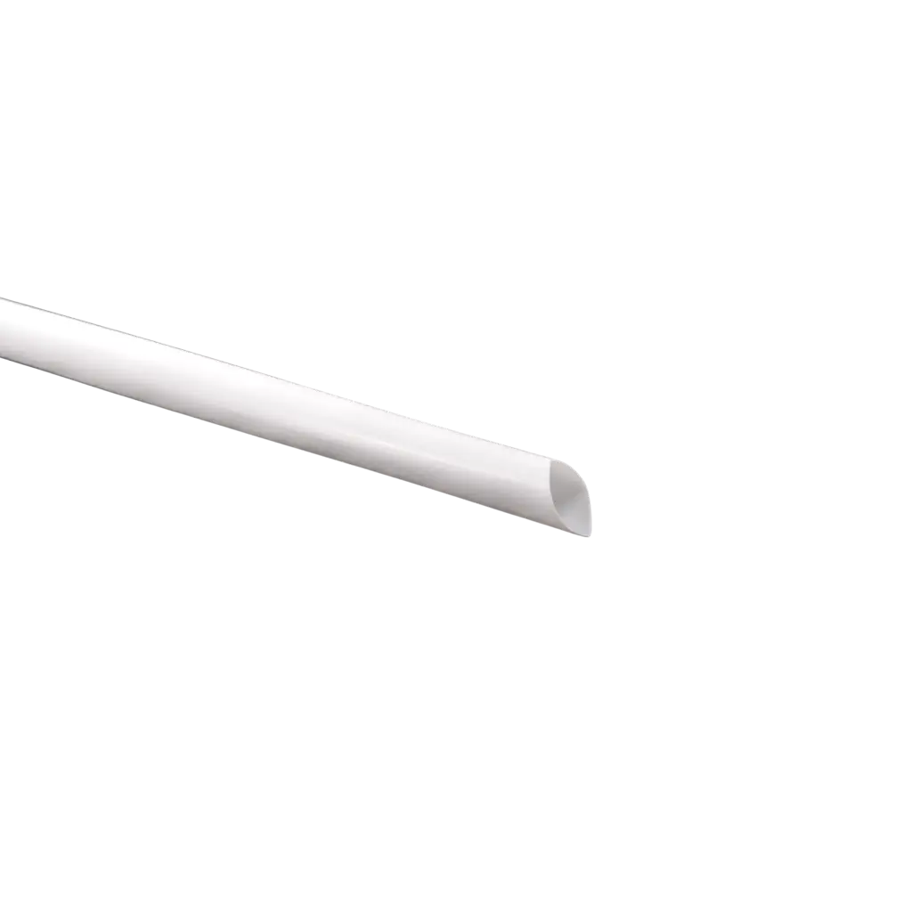 Paille Bubble Tea biseautée en PP blanc 23cm ø 12mm – Réutilisable, certifiée contact alimentaire (Lot de 100)