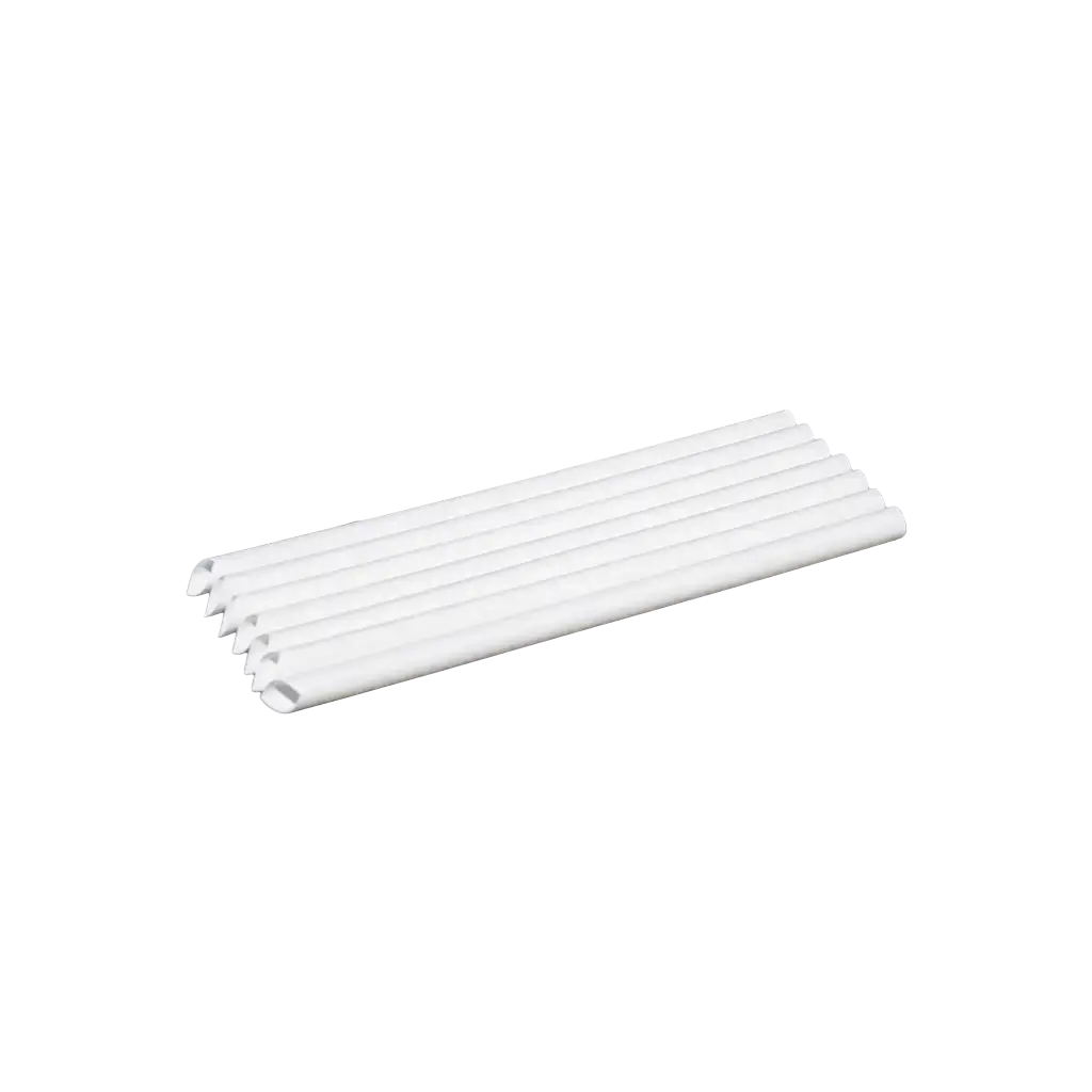 Paille Bubble Tea biseautée en PP blanc 23cm ø 12mm – Réutilisable, certifiée contact alimentaire (Lot de 100)