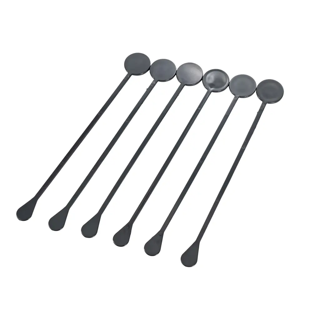 Agitateur à Cocktail Standard 22cm Réutilisable en PP Noir - Sachet de 100