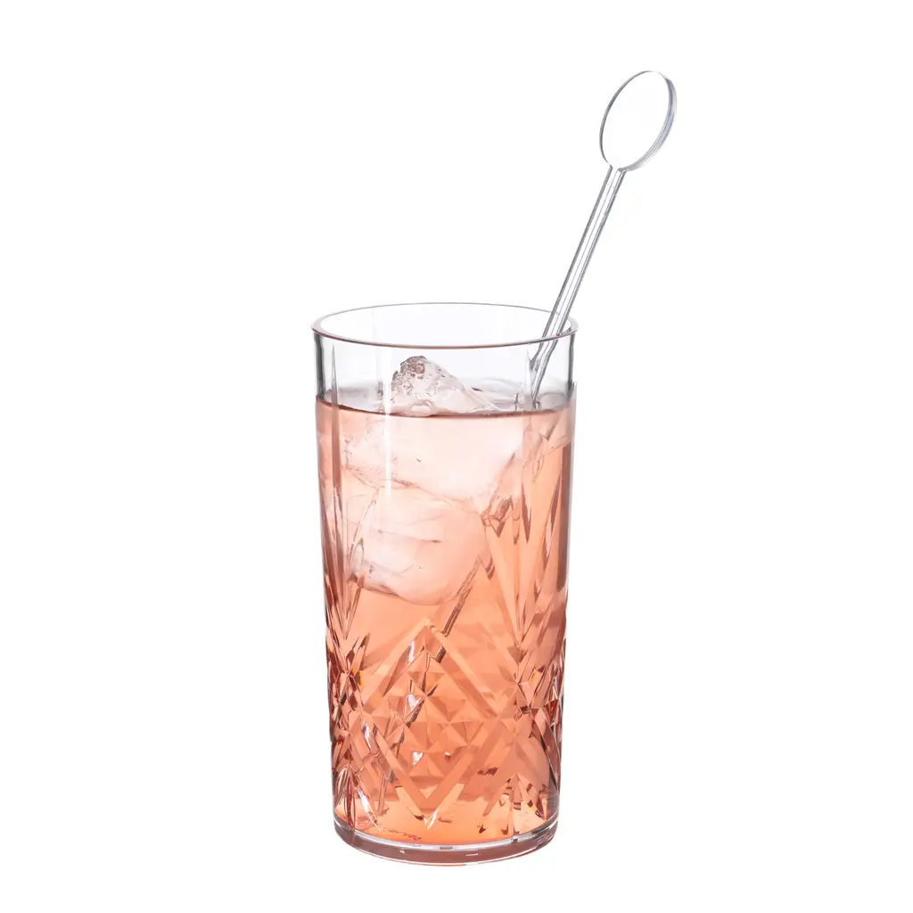 Agitateur à Cocktail Standard 22cm Réutilisable en PP Transparent - Sachet de 100