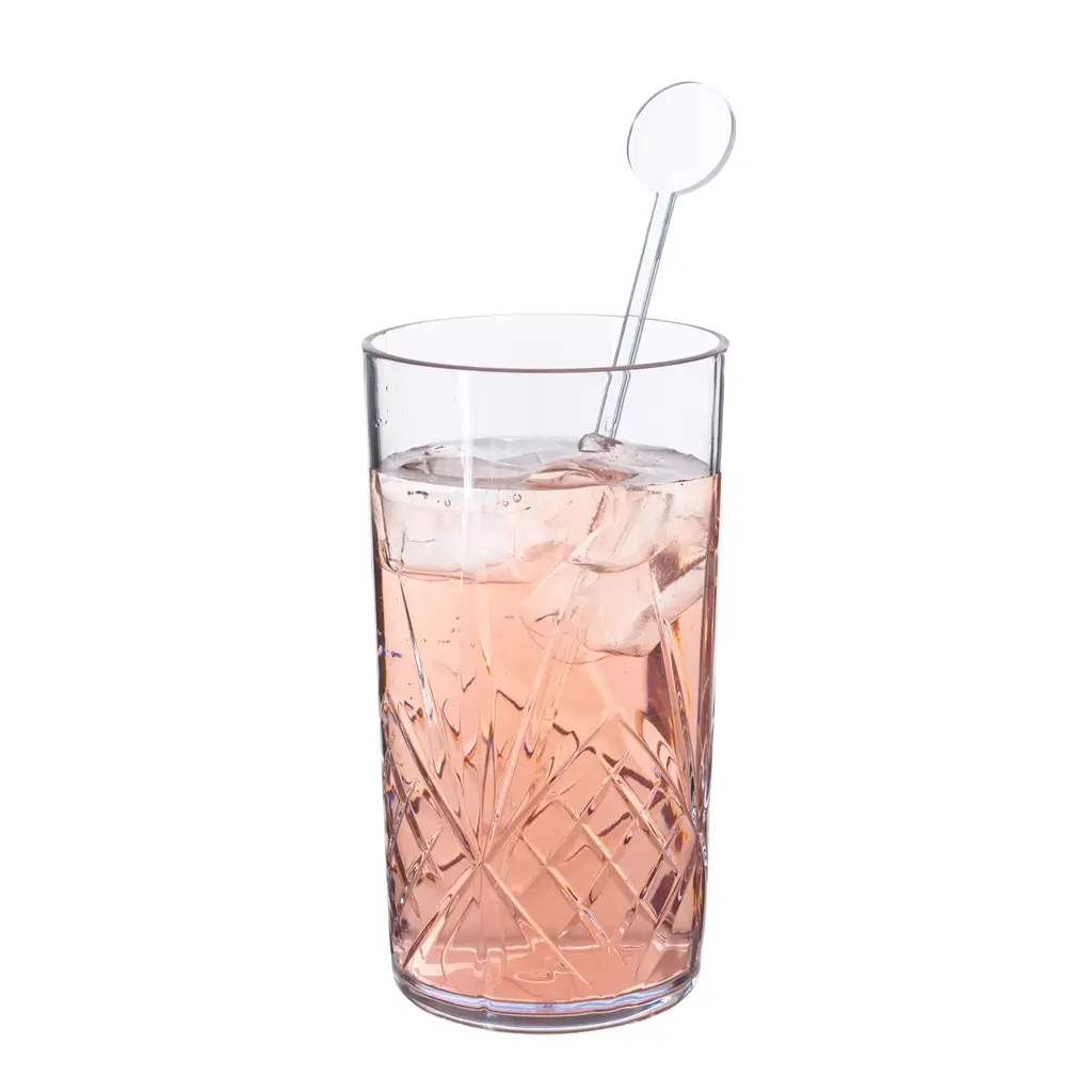 Agitateur à Cocktail Standard 22cm Réutilisable en PP Transparent - Sachet de 100