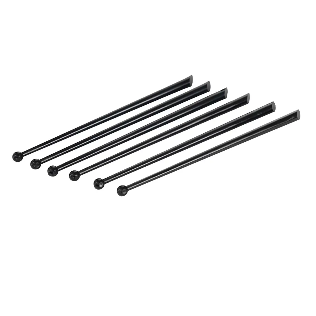 Agitateur à Cocktail Type PILLON 16cm Réutilisable en PP Noir - Sachet de 100