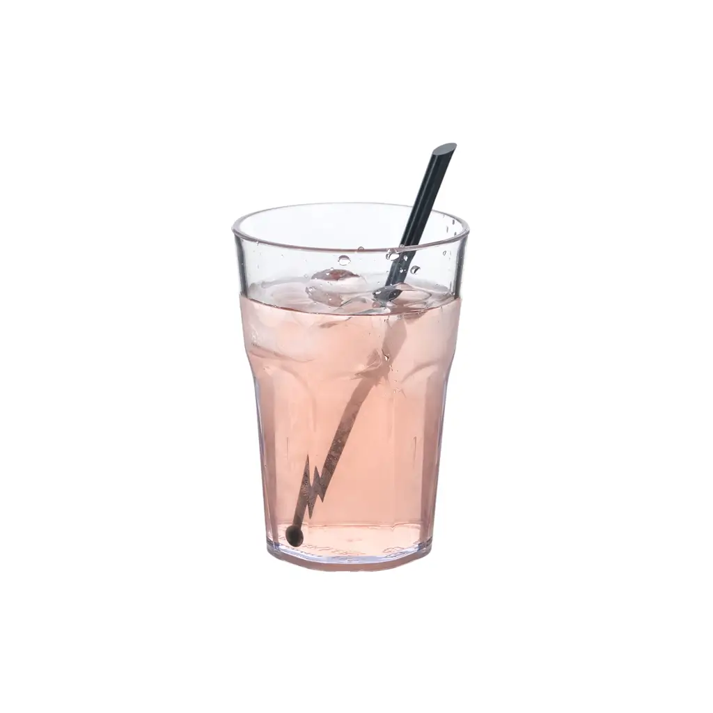 Agitateur à Cocktail Type PILLON 16cm Réutilisable en PP Noir - Sachet de 100