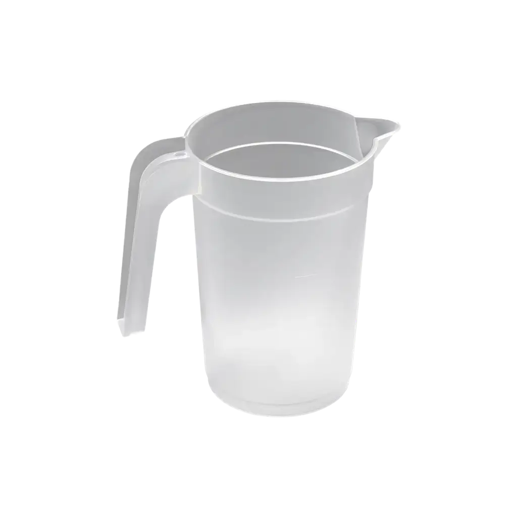 Pichet / Carafe 1,5L avec jauge en Plastique Réutilisable, Translucide Effet Givré 