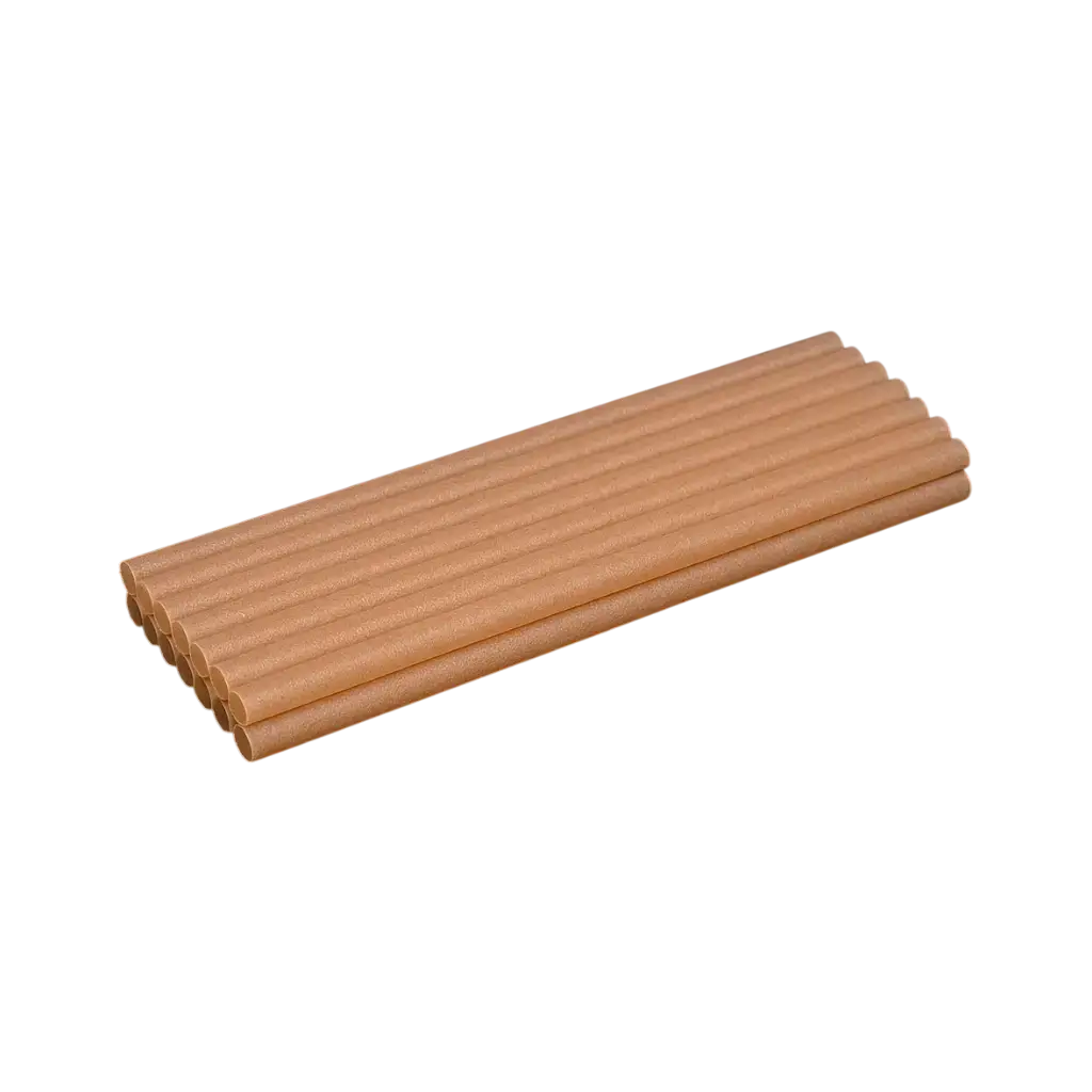 Paille CLASSIC Fibre Naturelle 20cm ø 6mm - Biodégradable & Compostable – Sachet de 250