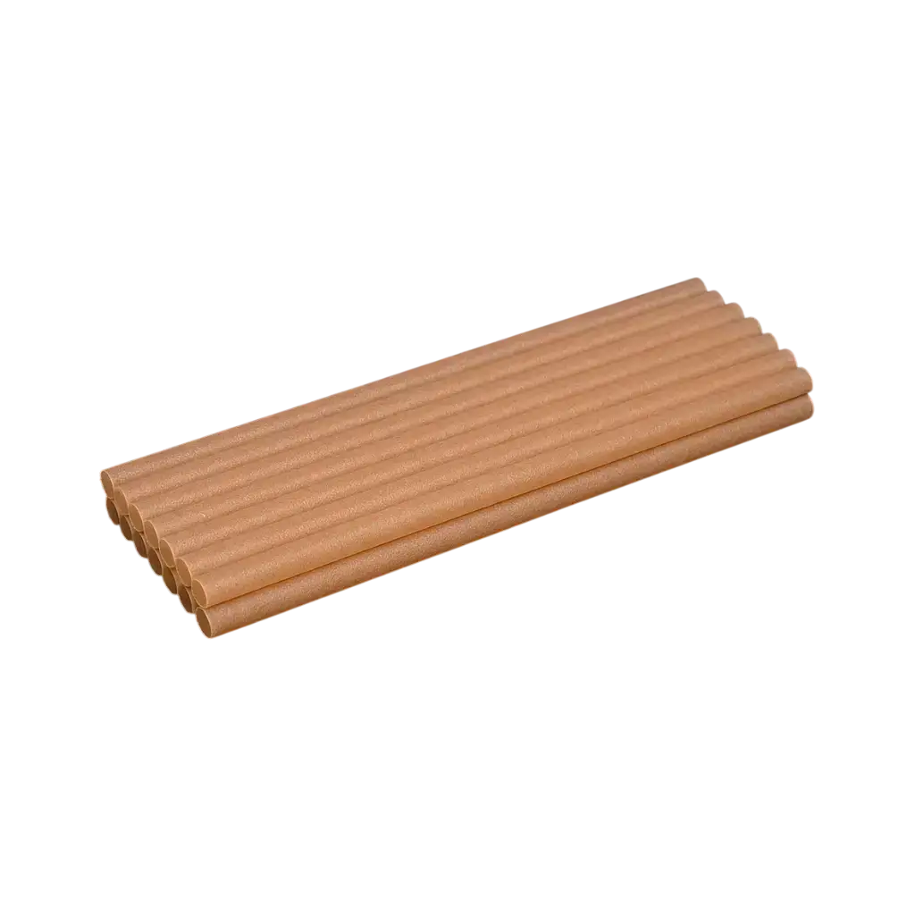 Paille COCKTAIL Fibre Naturelle 20cm ø 8mm - Biodégradable & Compostable – Sachet de 250