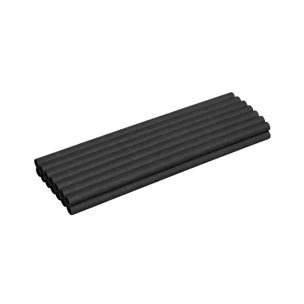 Paille CAÏPI Fibre Naturelle noire 15cm ø 6mm - Biodégradable & Compostable – Sachet de 250
