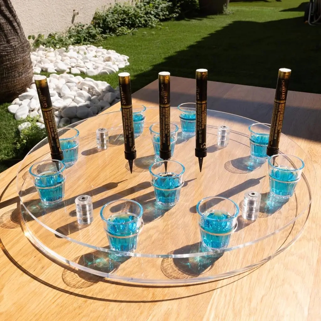 Plateau Shooter Transparent -  Mètre Shooters Rond