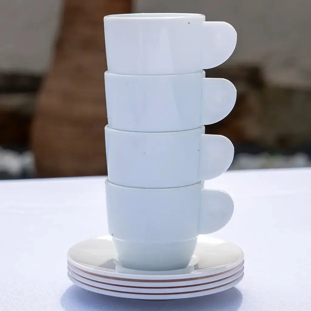 Tasse à Café Blanche 8cl - Lot de 6