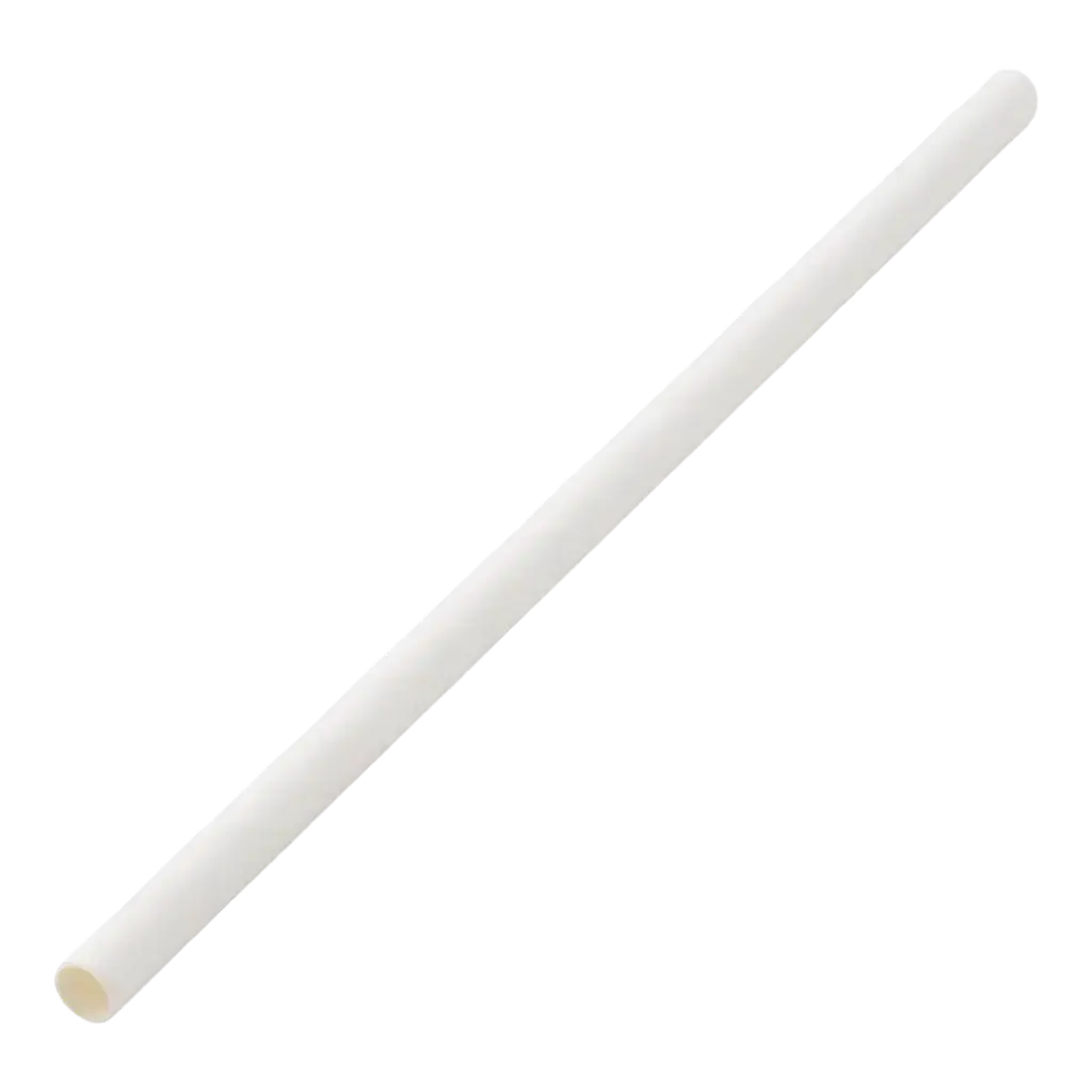 Paille papier blanche 14cm /ø5mm - 250 unités
