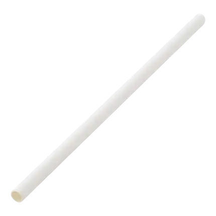 Paille papier blanche 14cm /ø5mm - 250 unités