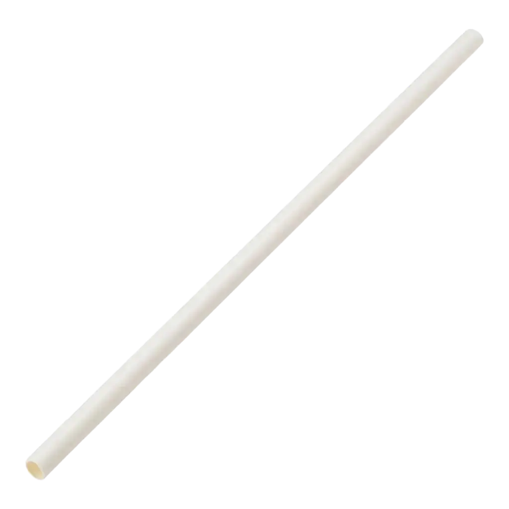 Paille papier blanche 20cm /ø6mm - 250 unités