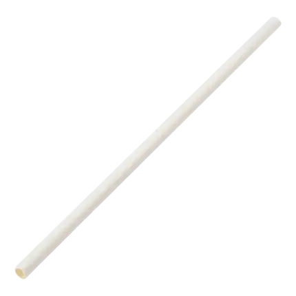 Paille papier blanche 20cm /ø6mm - 250 unités